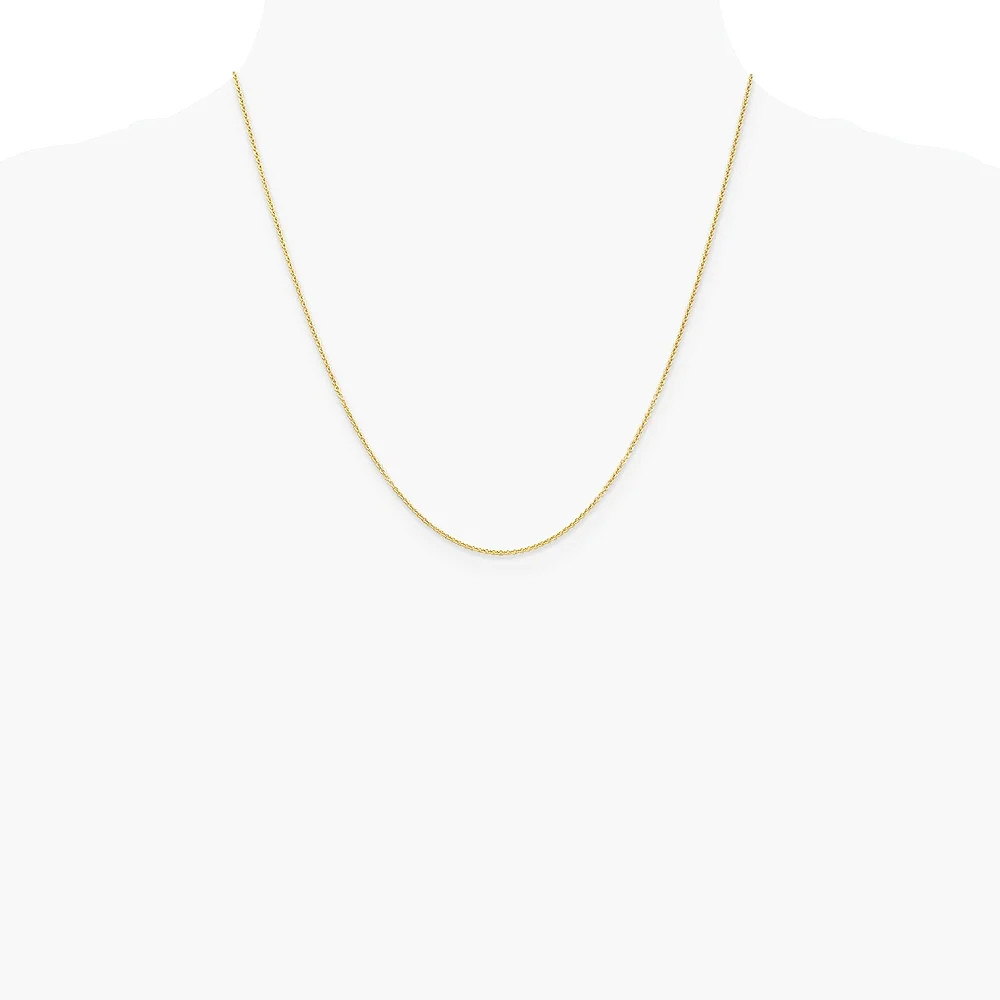 10K Yellow Gold 1.2mm Cable Chain Necklace 16″-24″