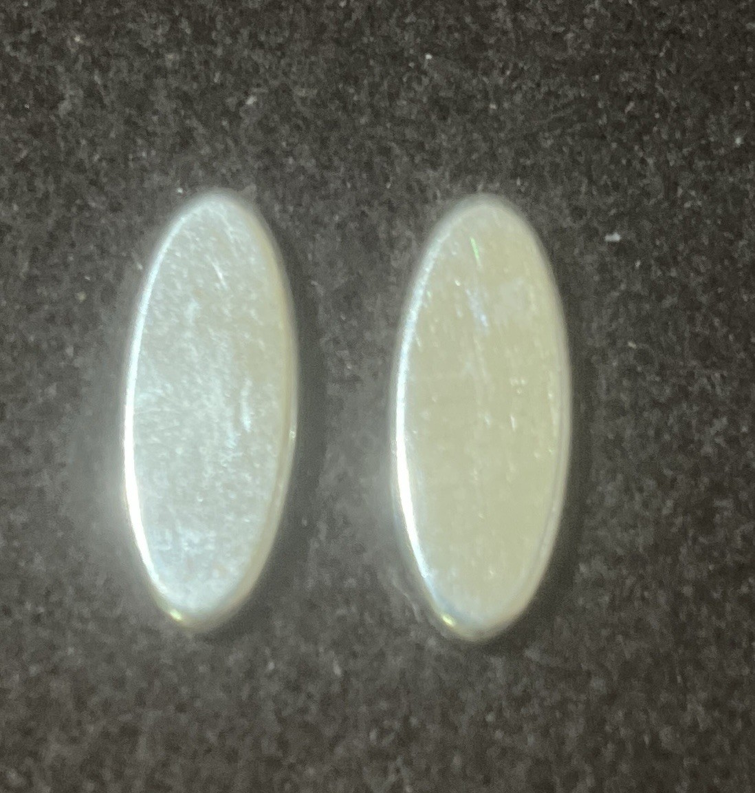 One 22x6mm Plain Oval Bezel Cup Setting 24gauge Sterling Silver