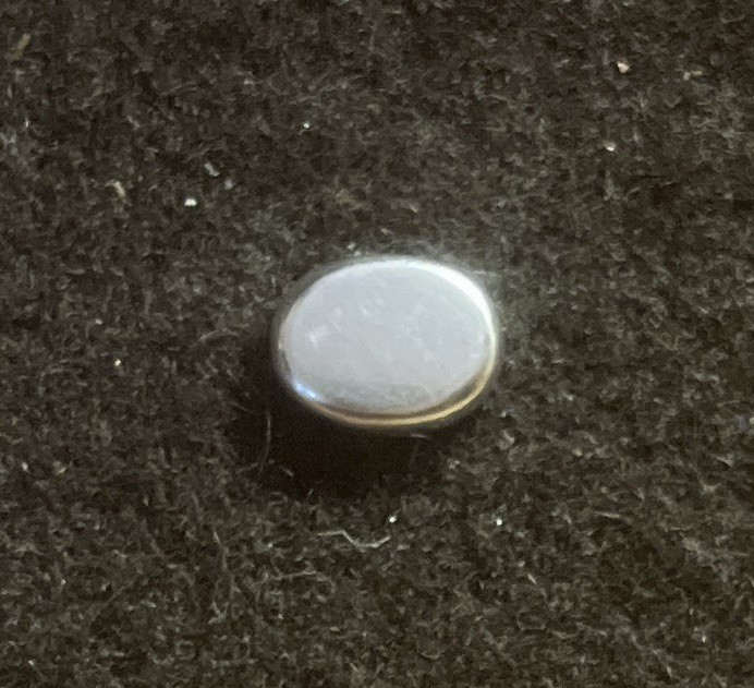 One 8x6mm Oval Serrated Sterling Silver Bezel Cup Setting 32gauge 6x8mm