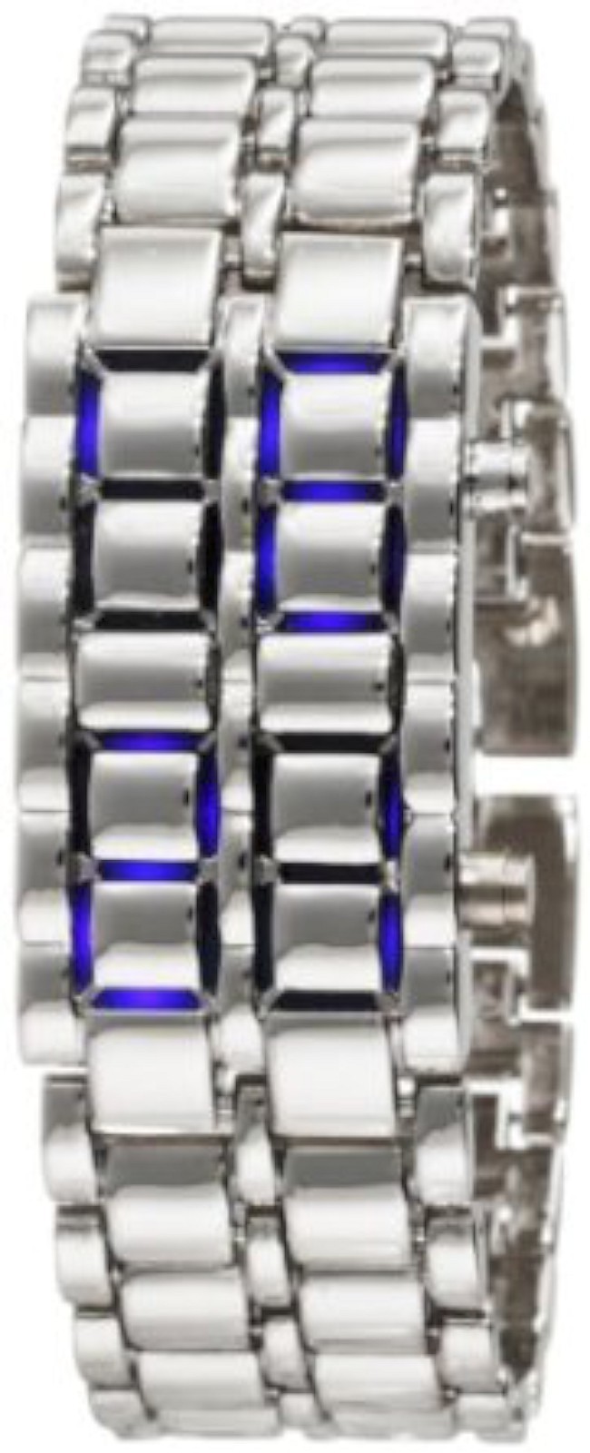 NEW Sub-Zero Samurai Inferno Lava Steel Blue LED Digital Numbers Bracelet Watch