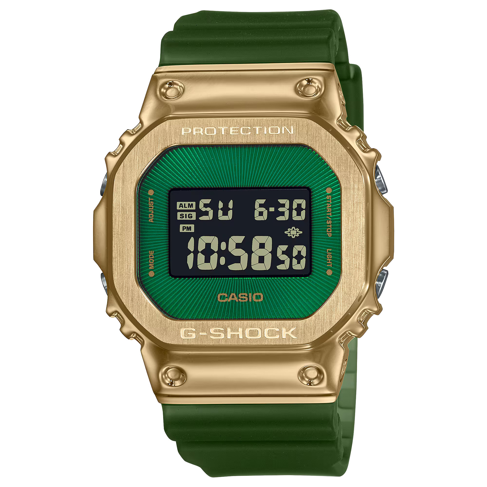 CASIO G-SHOCK GM-5600CL-3 GM5600CL-3 GOLD / GREEN DIGITAL WATCH