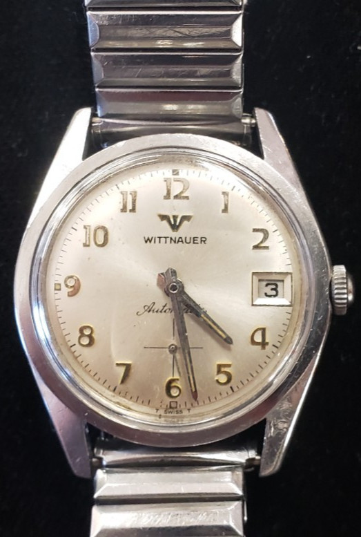 Gents White Wittnauer C11ka Automatic Date Cleand OILED Serviced. New Stem.