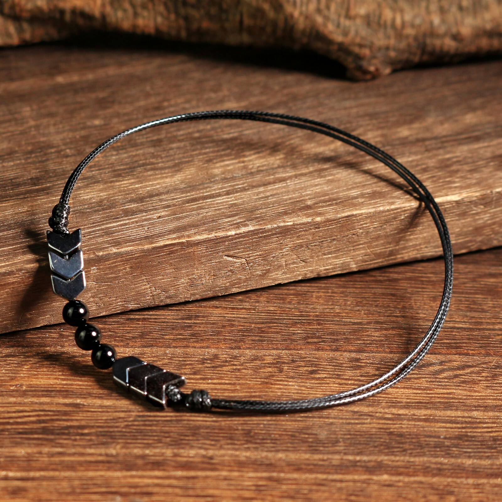 Hematite Energy Stone Handmade Ankle Bracelet Healing Reiki Men Women Gifts
