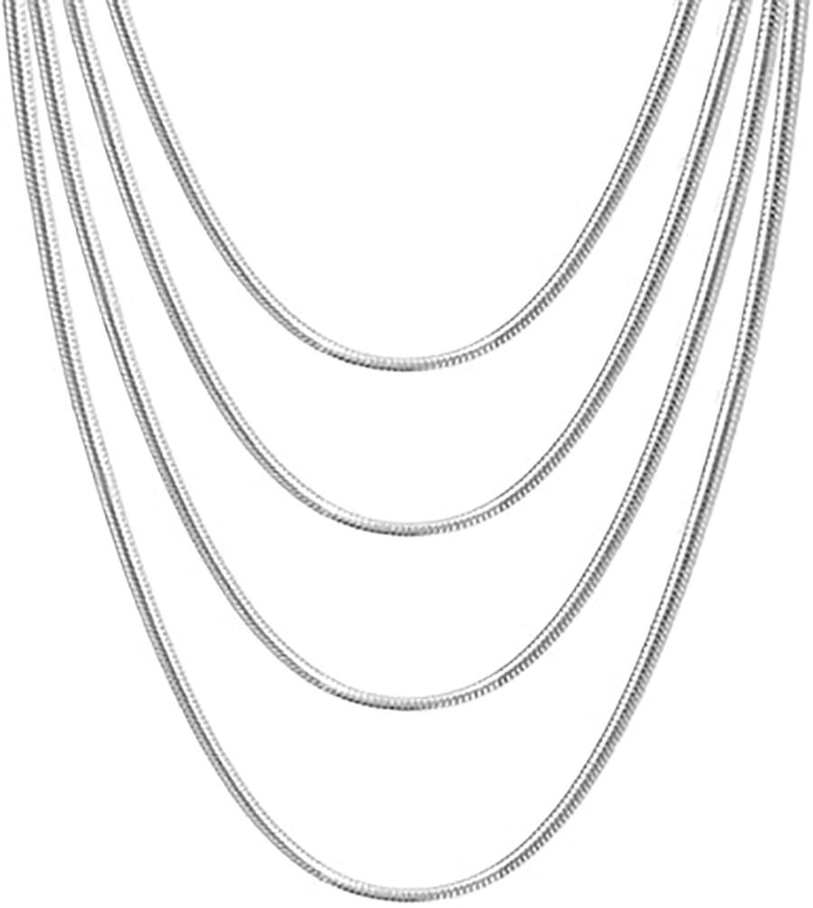 Genuine 925 Sterling Silver Italian 1.2mm Thin Snake Chain Necklace 16″ – 38inch