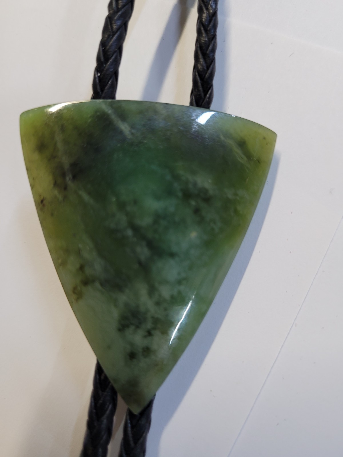 Bolo Tie With Jade and Bennett Style Type Slide Clip
