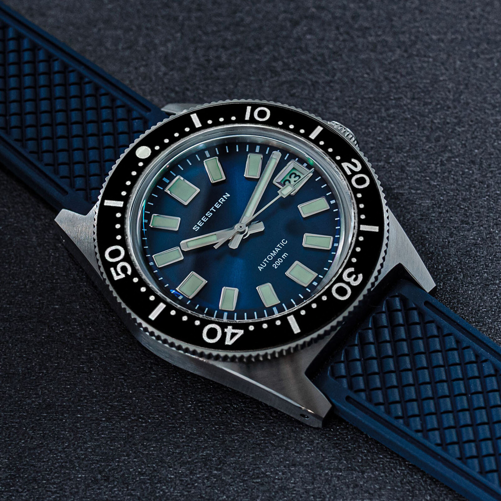 Seestern V3 62MAS 20ATM Genuine Ceramic Bezel 200m DIVER’S Watch SE2021-D62S-BB