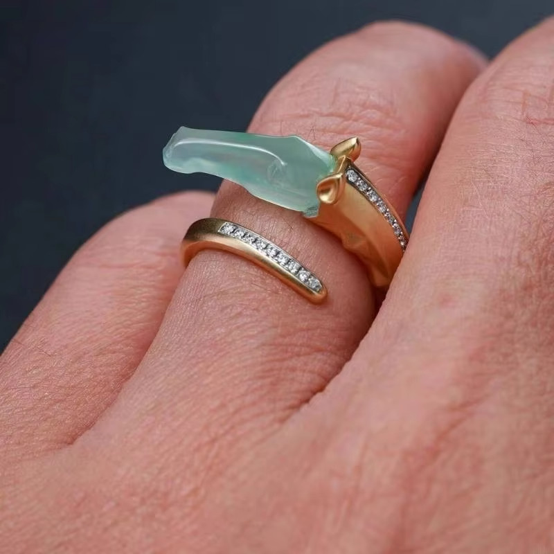 Handmade Horse Head Statement Ring Eye Catching Fashion Finger Ring Vintage