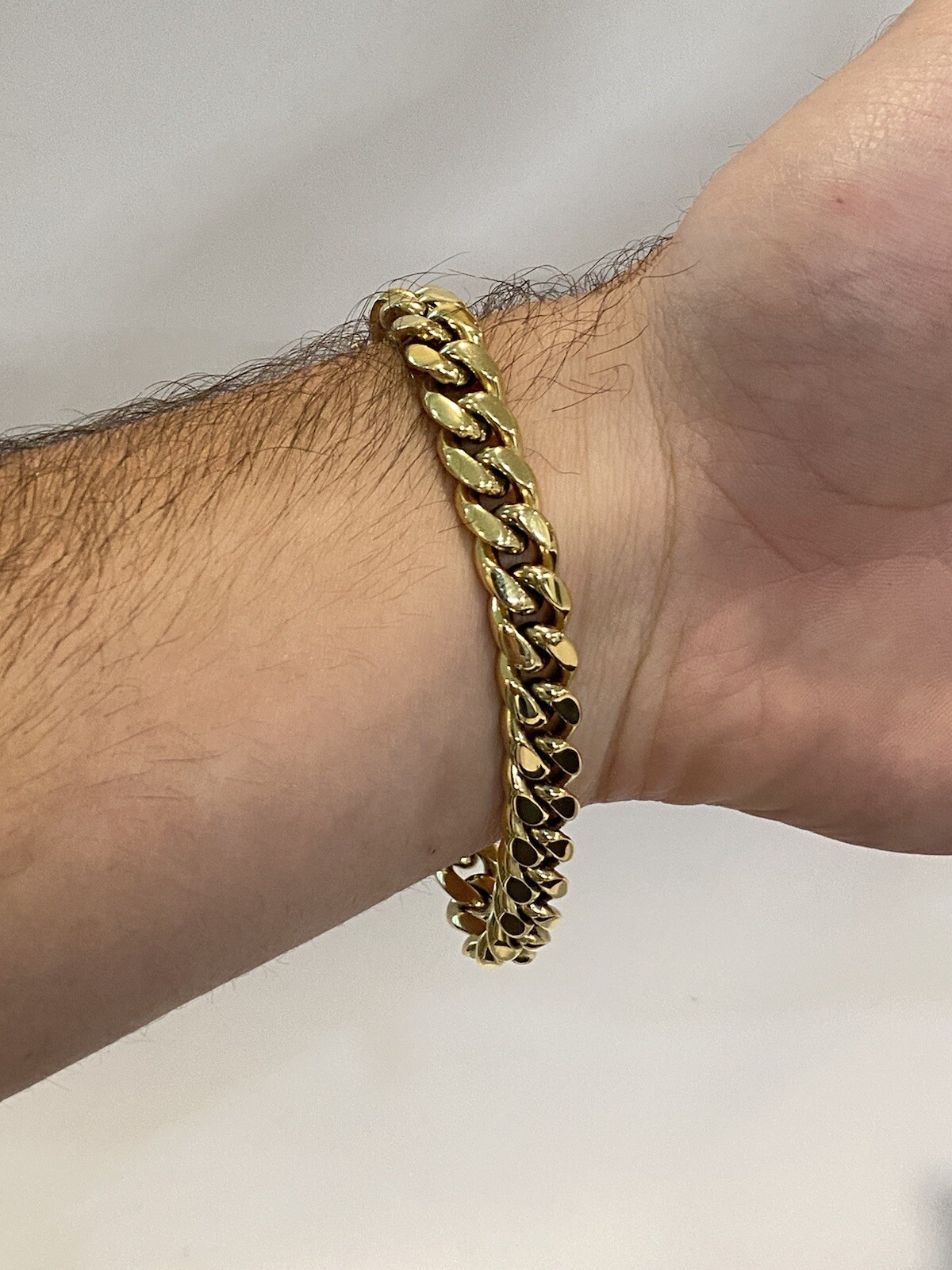 10mm Miami Cuban Link Bracelet 14k Gold Vermeil Stainless Mens Hip Hop Bracelet