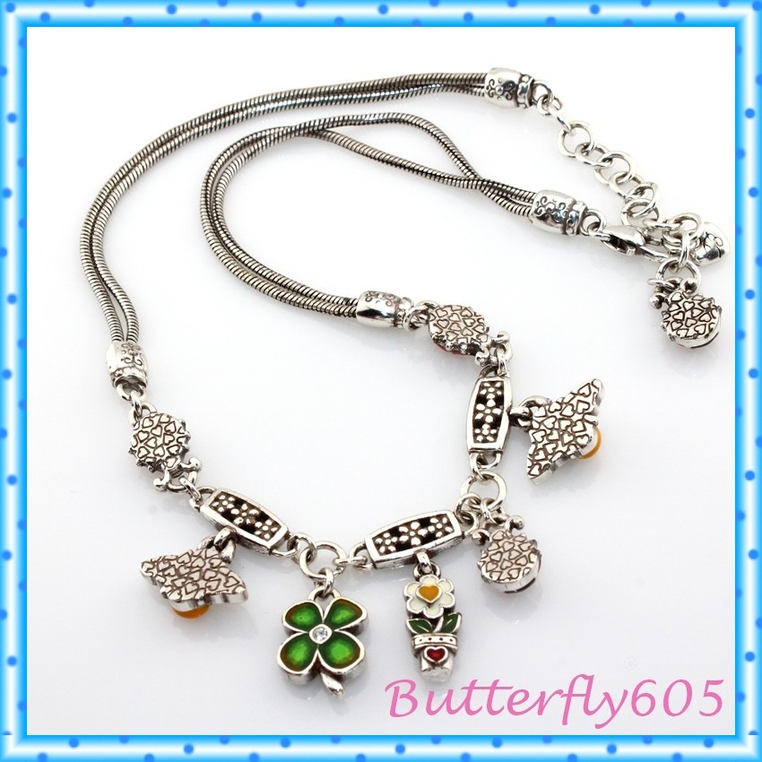 Brighton Love Bug Ladybug Bumble Bee Flower Heart Clover Pendant Necklace