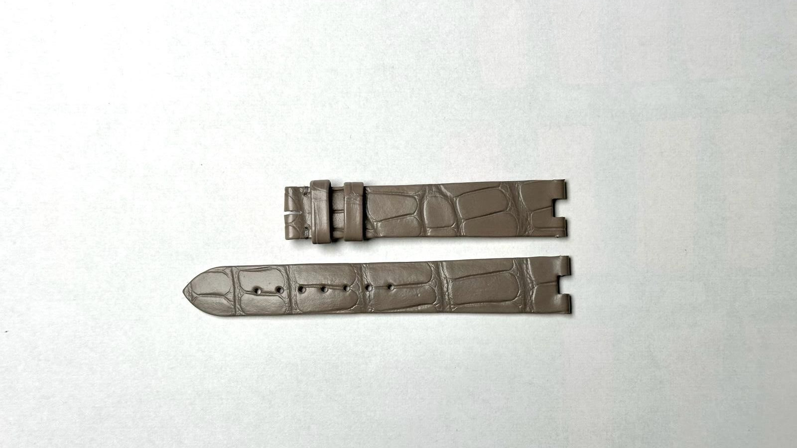 Cartier Vendome KD7VAALQ 16X14mm Grey Alligator Tang Strap Authentic OEM