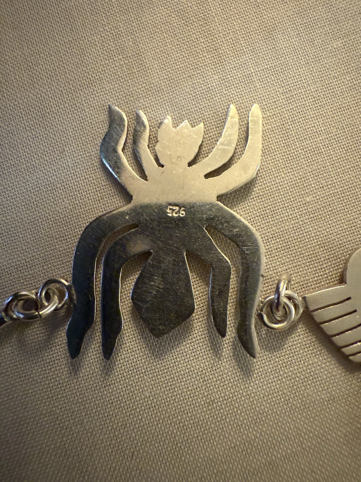 Spirit Animals 🐒🕷️🦇🪶18” Artisan Nazca lines Design Sterling Peru Necklace