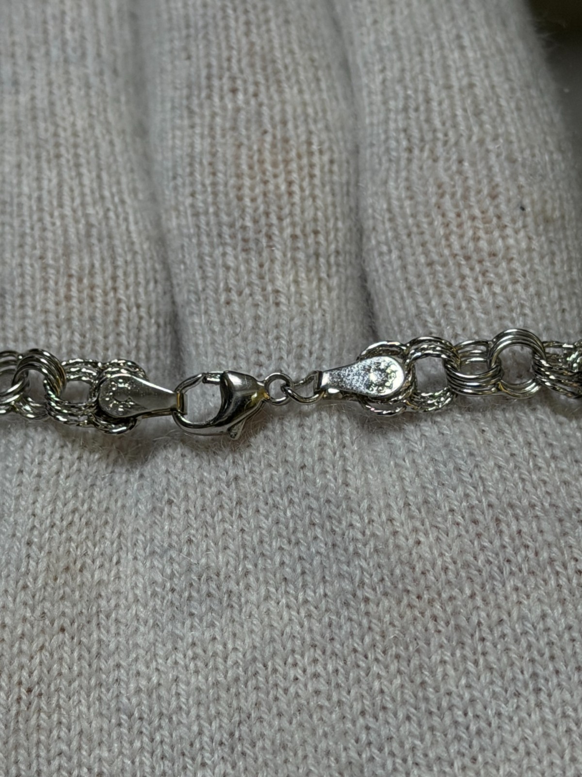 925 Silver Bracelet With Silver And Blue Anchor Pendant