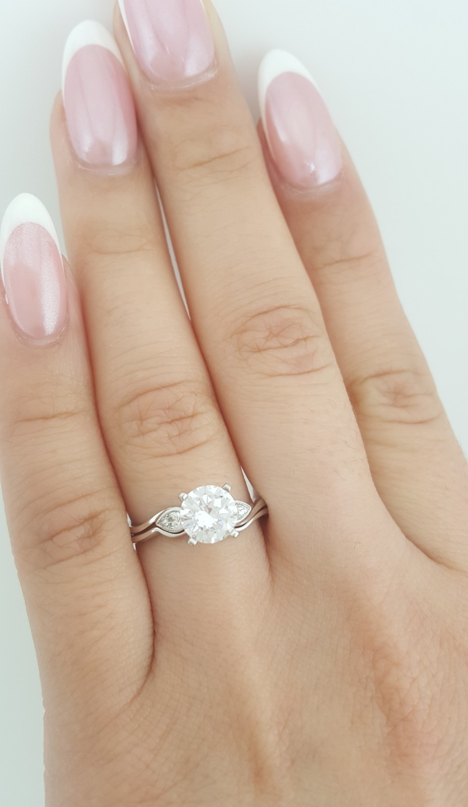 Simon G MR2342 Semi-Mount Duchess 18k White Gold Engagement Ring Set Rtl $2,300