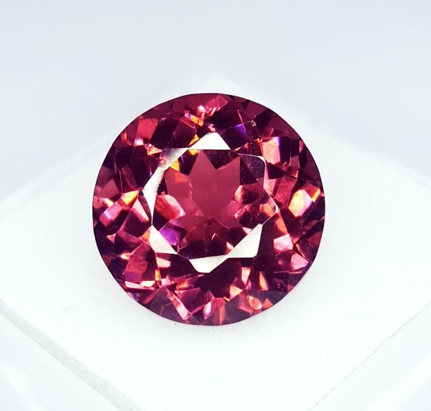 18 Ct Natural Padparadscha Sapphire Loose Gems Certified Round Cut Sapphire A41