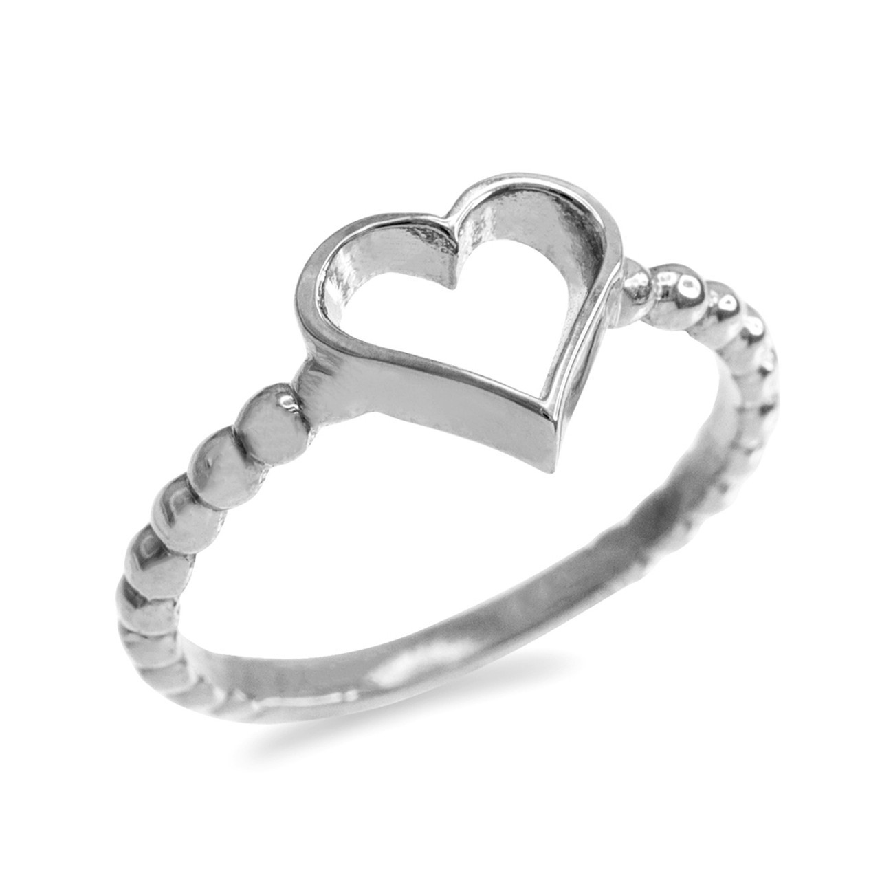 Gold Classic Open Heart Ring (Available in Yellow/Rose/White Gold)