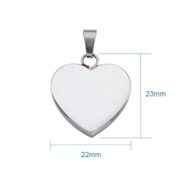 Personalised 925 Sterling Silver Engraved Heart Charm Pendant Necklace Gift
