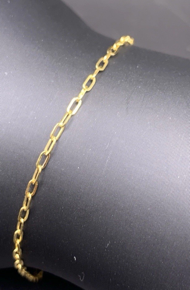 10k Yellow Gold 6.5” Paperclip Bracelet 2.2mm