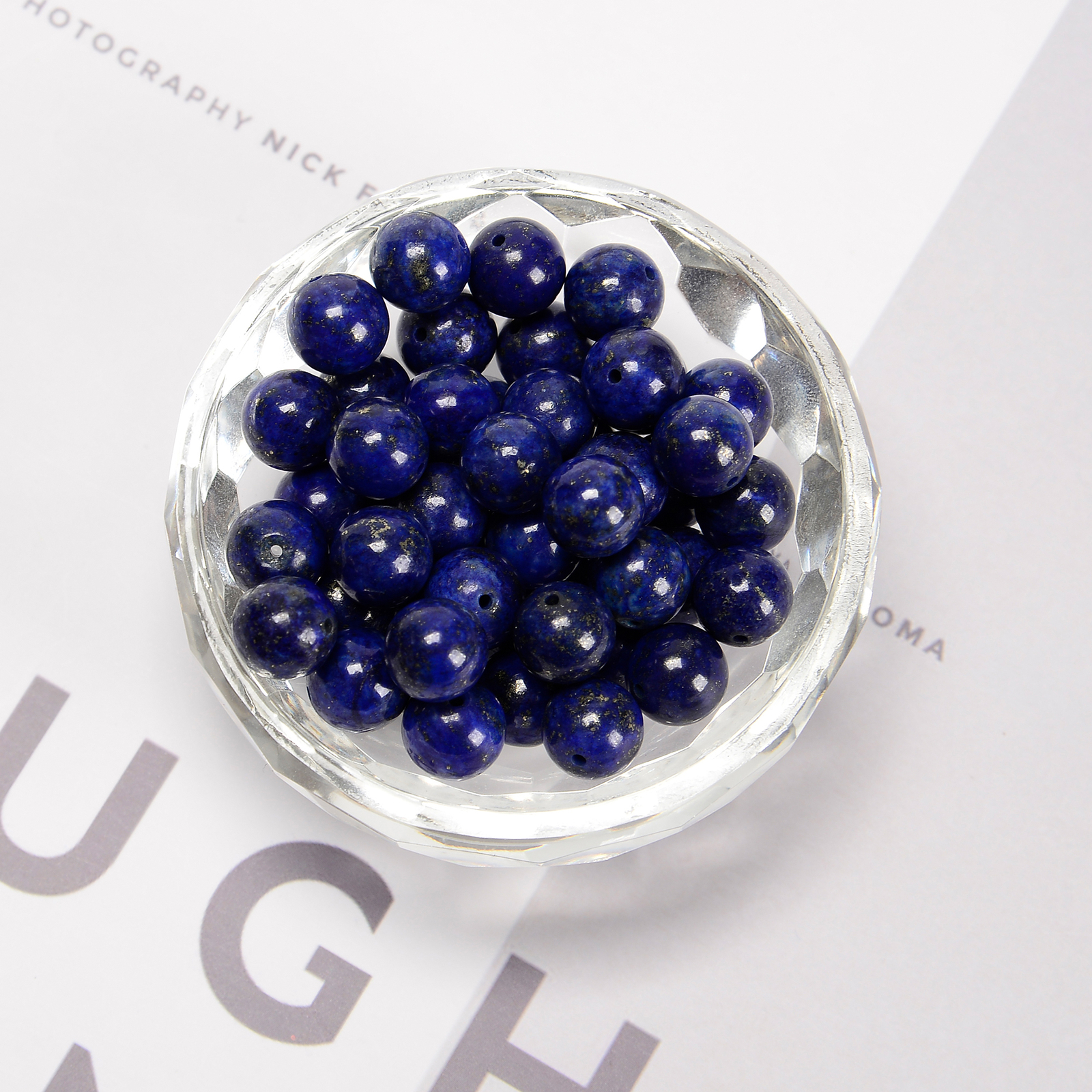 Lapis Lazuli Smooth Round Beads 6mm 8mm 10mm 12mm 15.5″ Strand