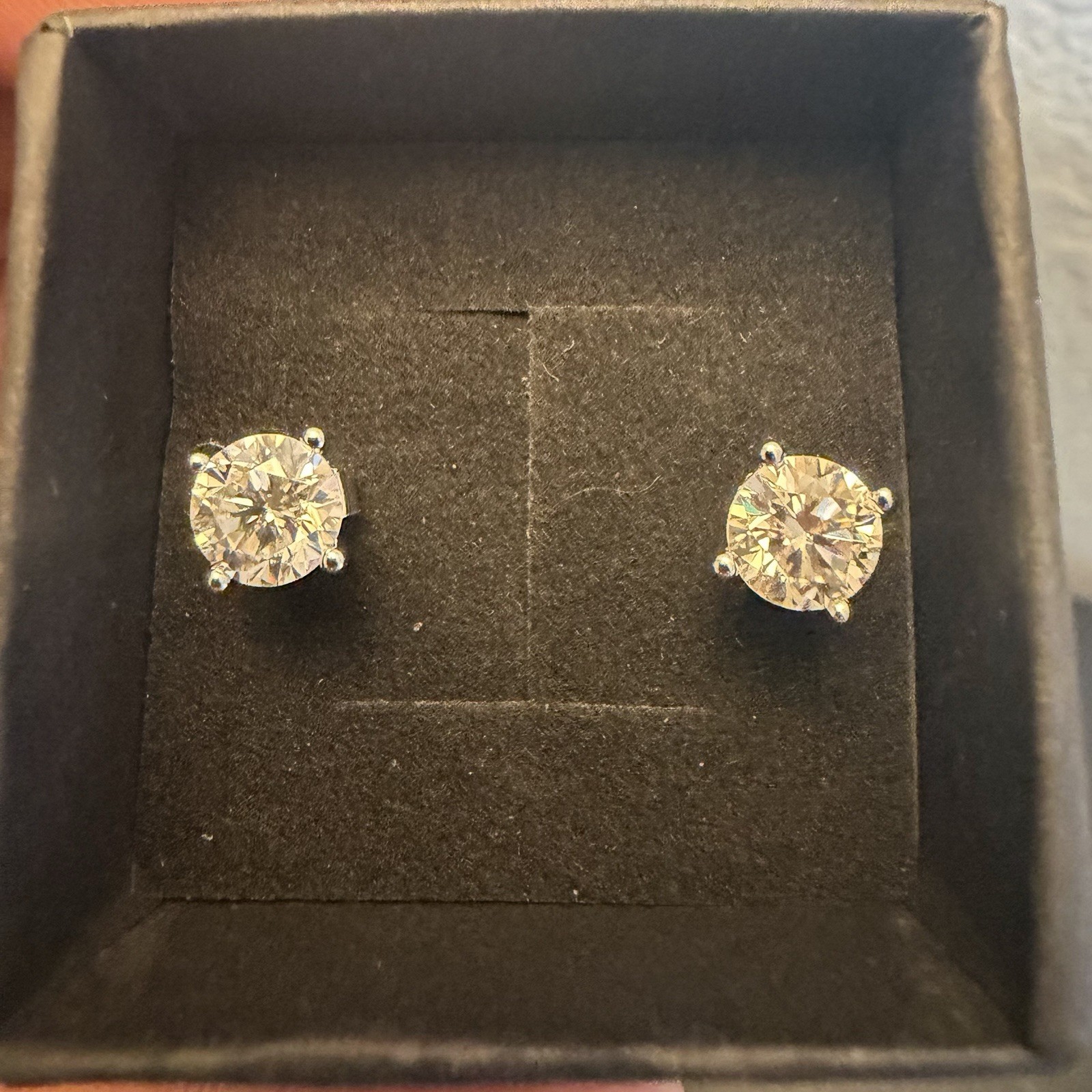 6.5mm GRA Certified Moissanite Stud Earrings 925 Sterling Silver Prong Set