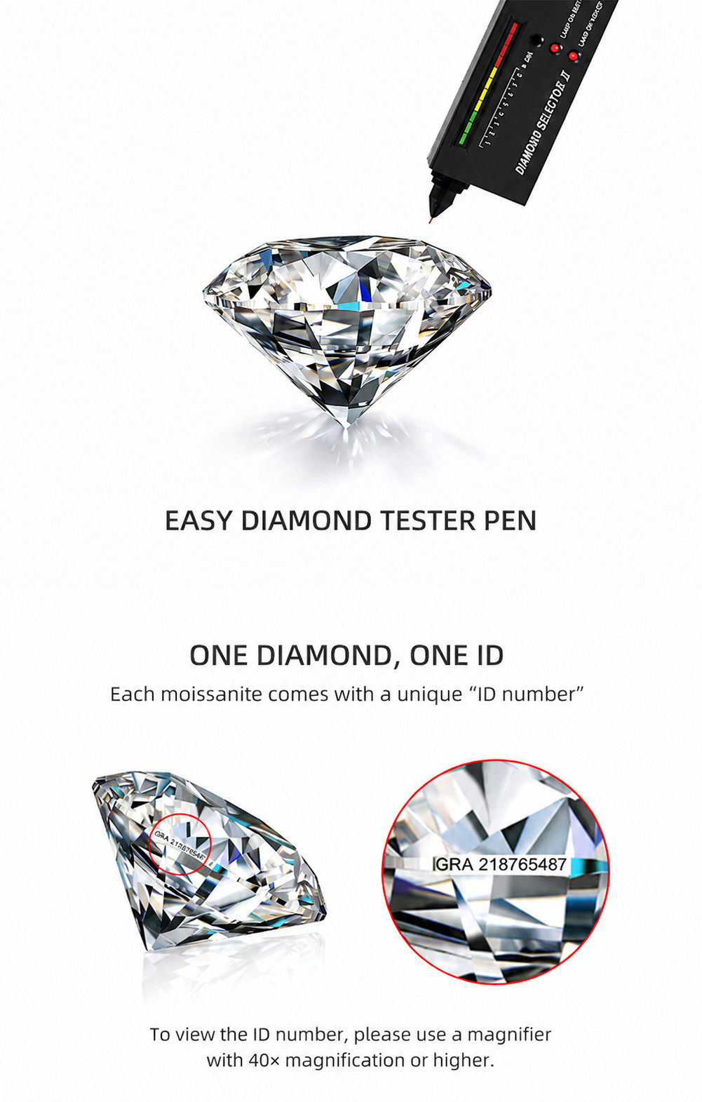 925 Sterling Silver Moissanite Double Heart Pave Pendant Necklace for Women