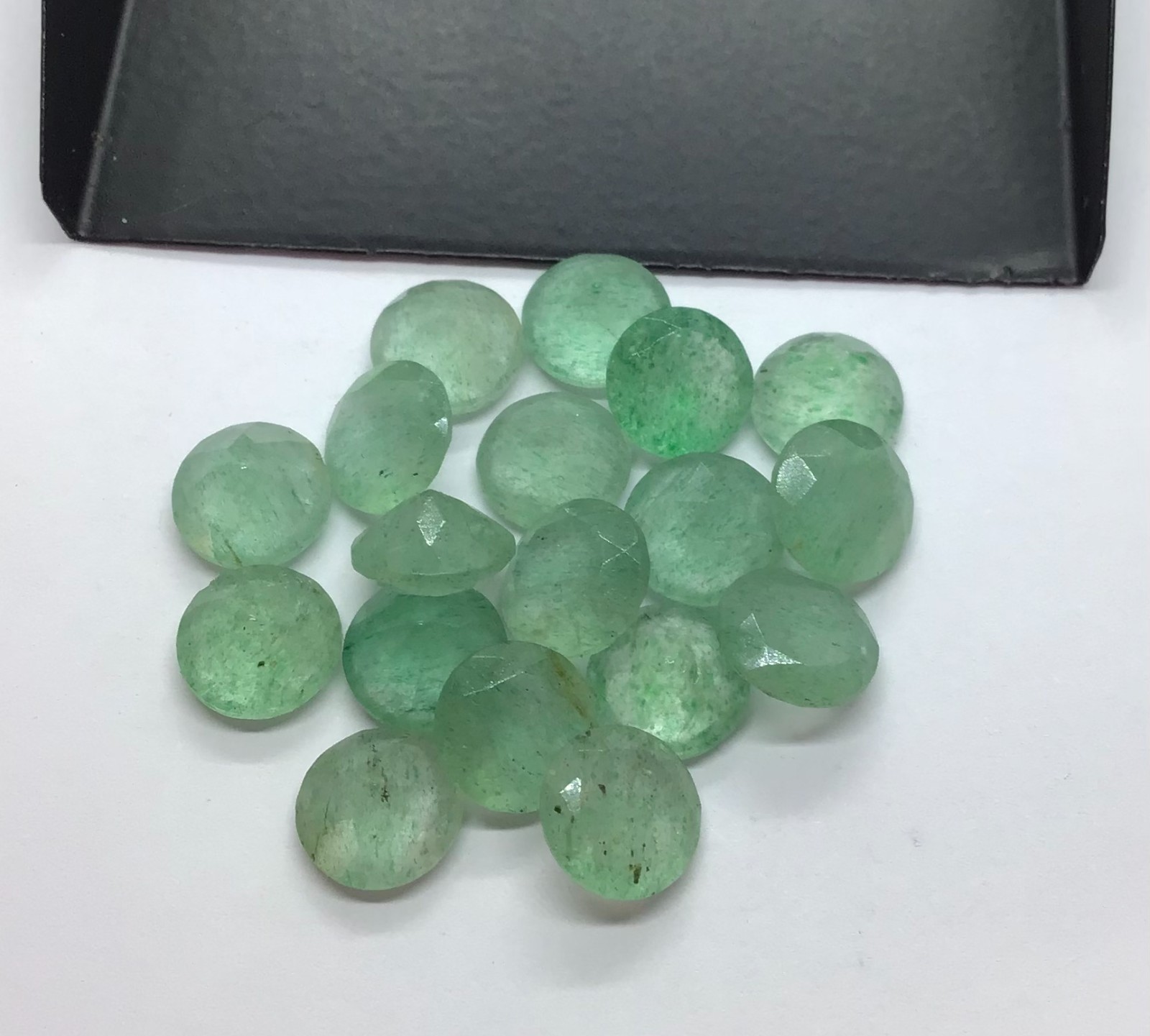 AAA Loose Gemstone Natural Green Strawberry Quartz Round Cut For Making Jewelry