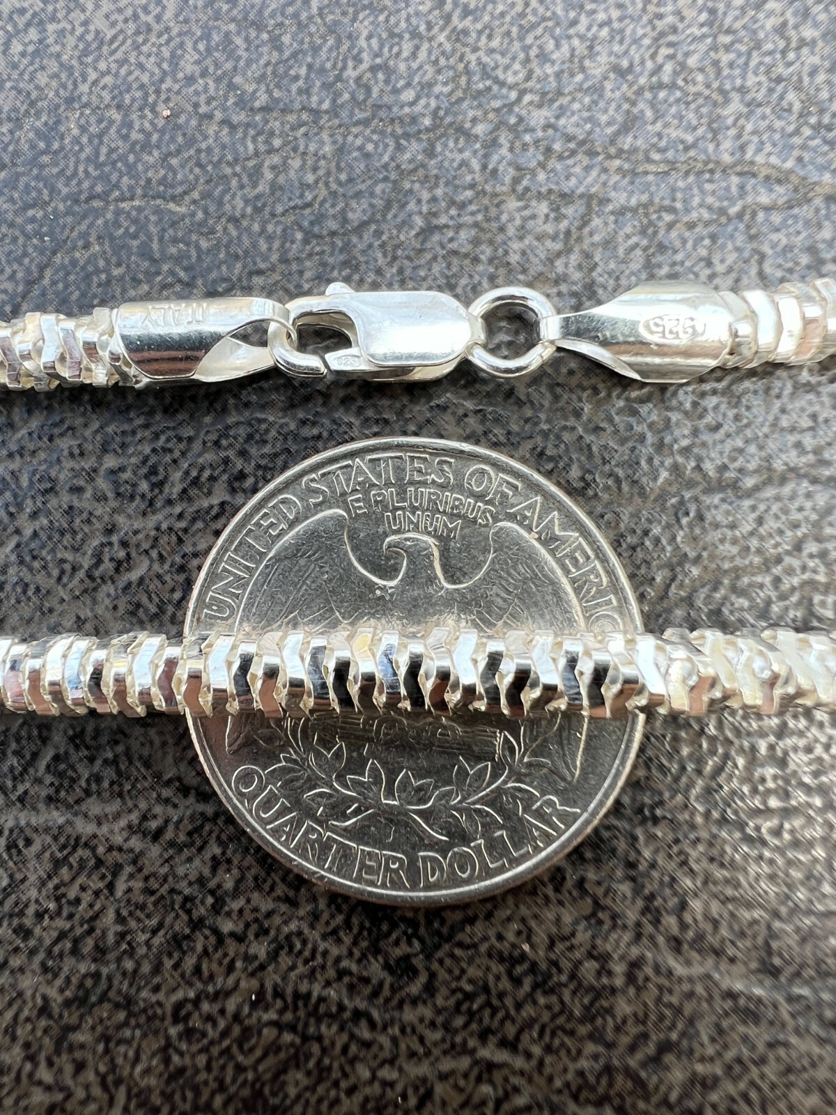 Real 925 Sterling Silver Diamond Cut Sparkle Ice Rope Chain Necklace 4mm 16-30″