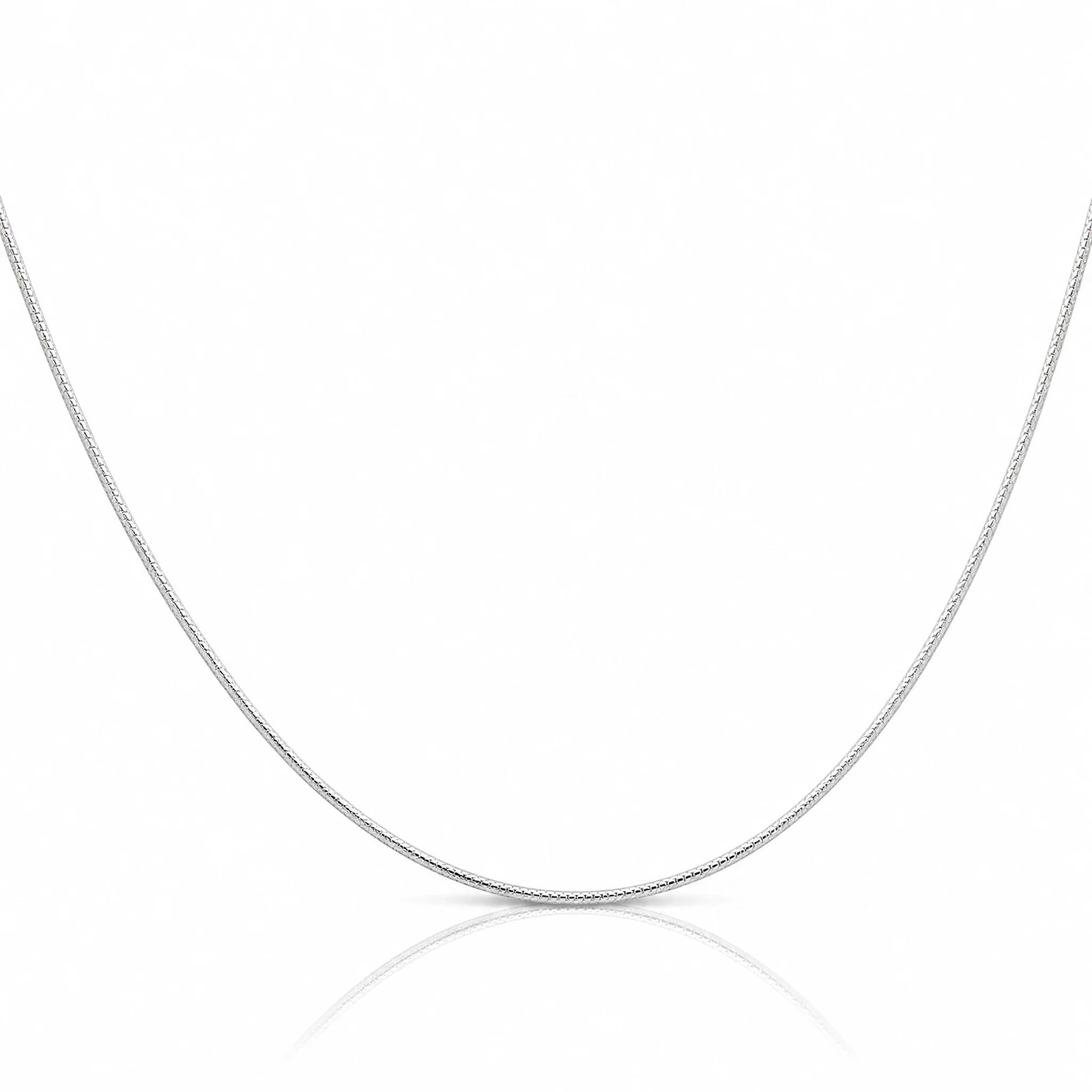 Sterling Silver .85mm Diamond-Cut Snake Chain Necklace 16″-30″