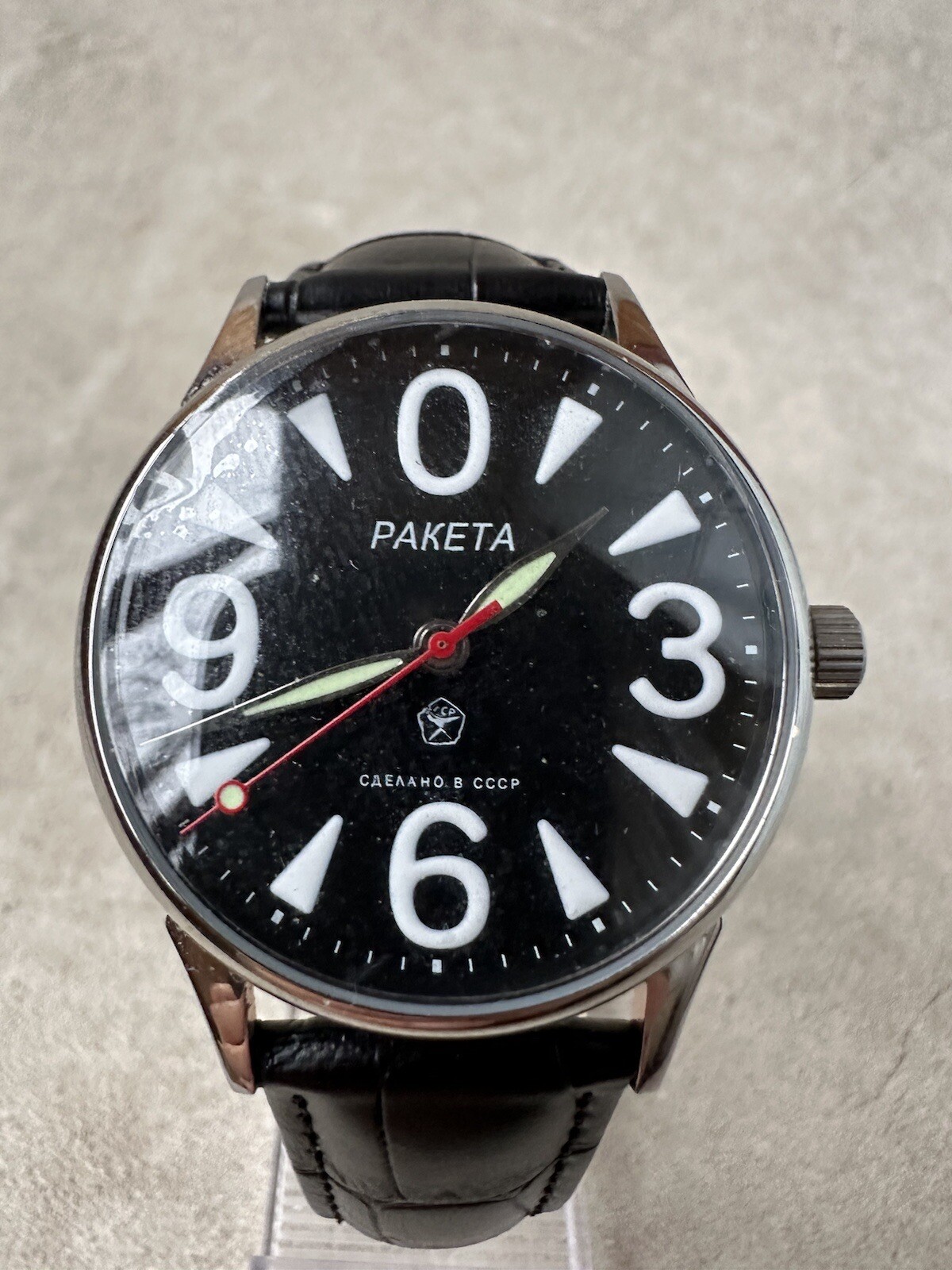 New Zero Raketa Big Watch USSR Soviet Mechanical Russian Men Wristwatch