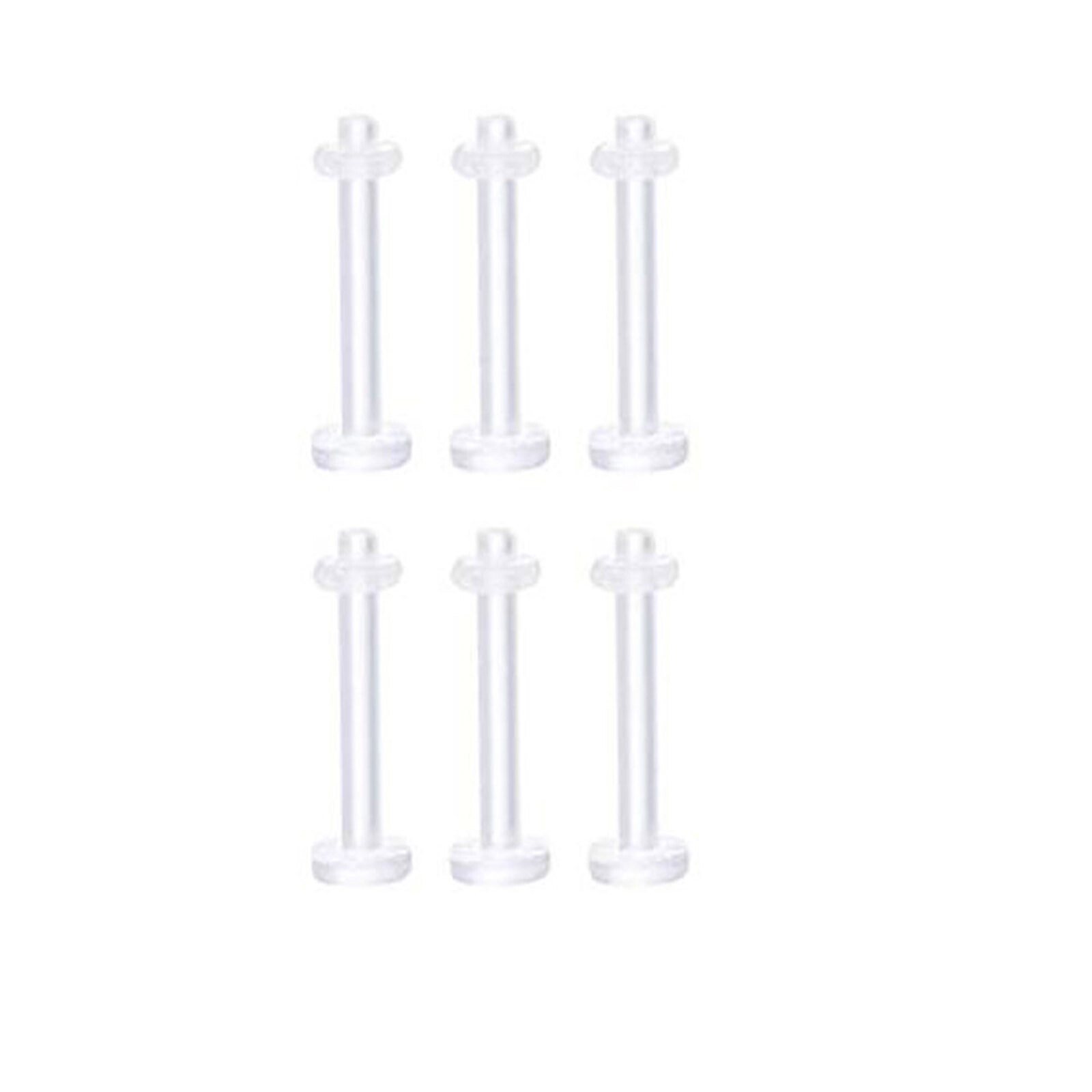 54 PCS Clear Piercing Retainers fit Nipple Ear Tongue Nose Septum Eyebrow Belly