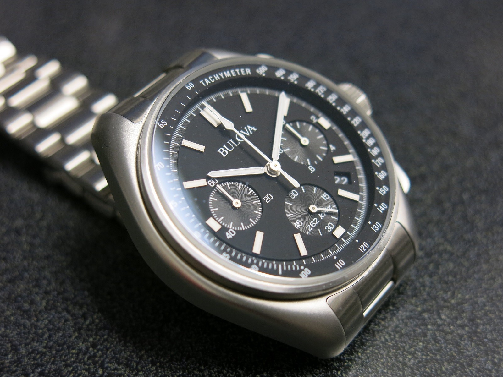 Bulova Lunar Pilot Chronograph with Bracelet with full kit boxes and papers