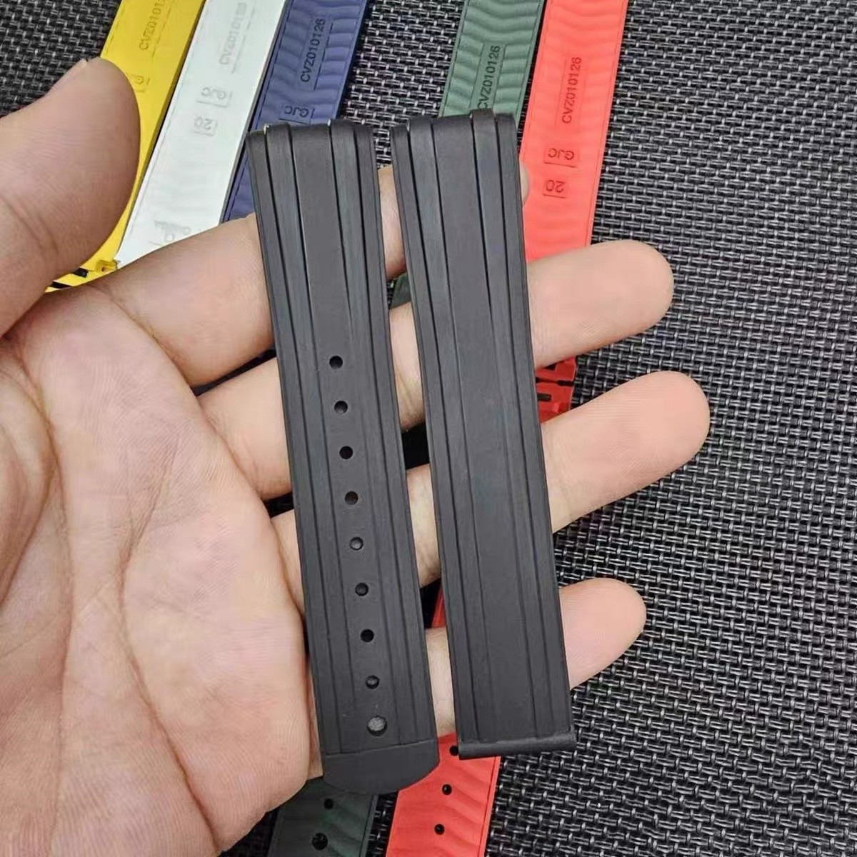 20mm FKM Rubber Strap Silicone Watch Band For Omega Seamaster Diver 300M 42mm