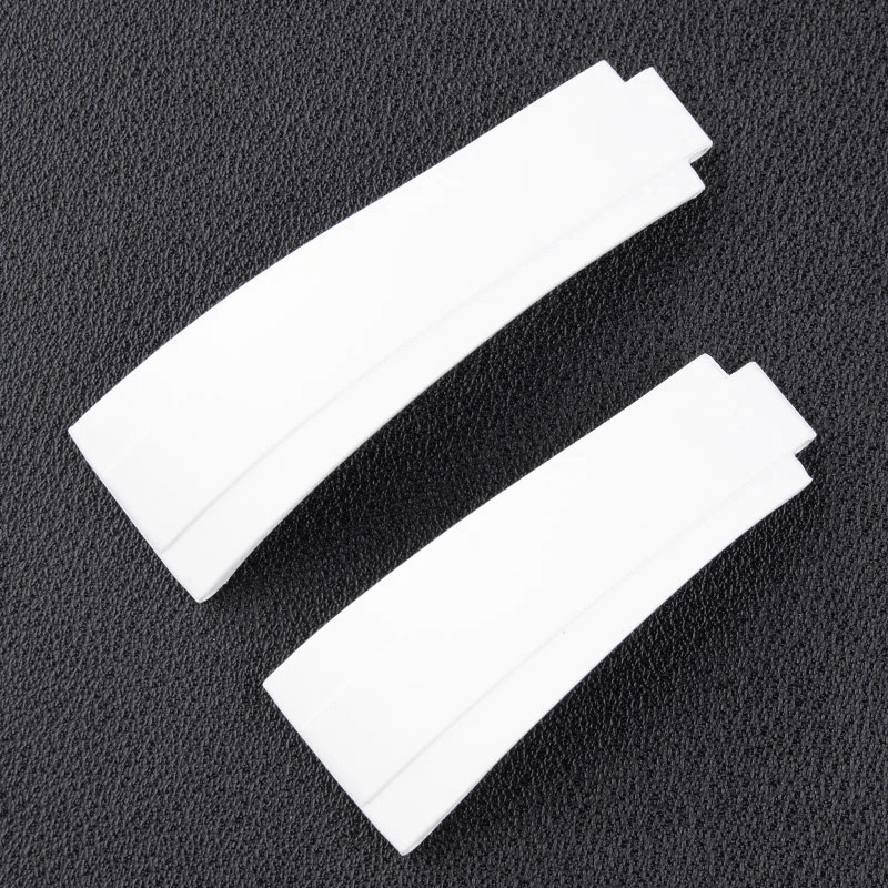 20mm Premium Rubber Watch Strap Band Fits Rolex Daytona 40mm White / Gray