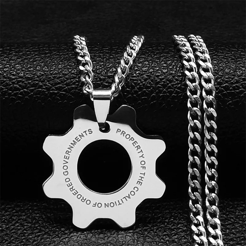 Game Gears of War Necklace Stainless Steel Reactor Necklace Fans Jewelry.