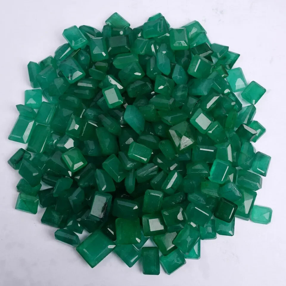 200 Ct Emerald Cut Natural Green Emerald Lot IGL Certified Loose Gemstones M25