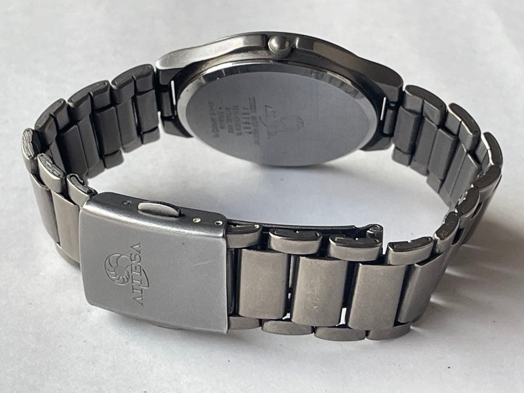 Citizen ATESSA TITANIUM Solar Quartz Watch Analog 34mm wrist 16cm/6.3in