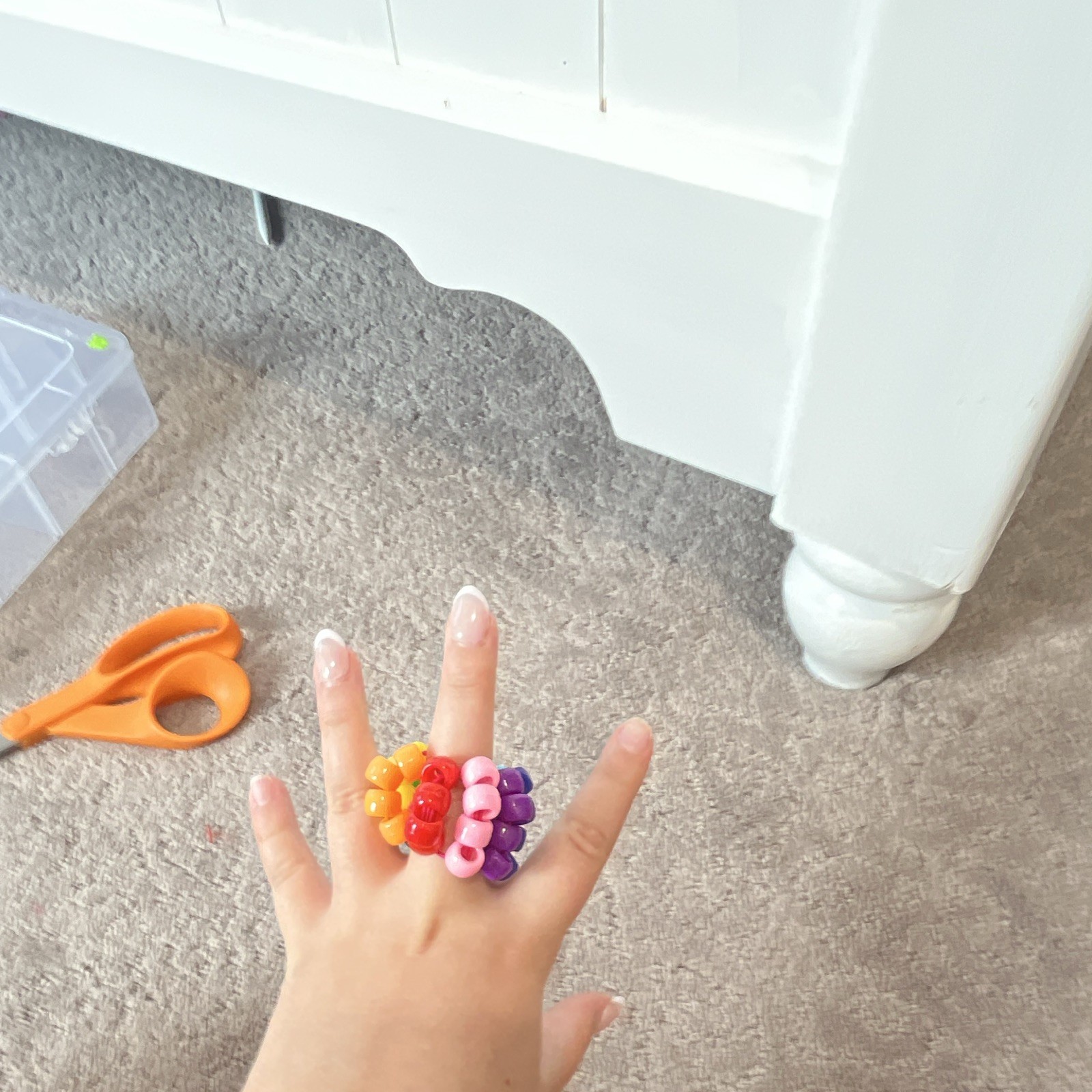 Multicolor Plastic pride ladder cuff ring