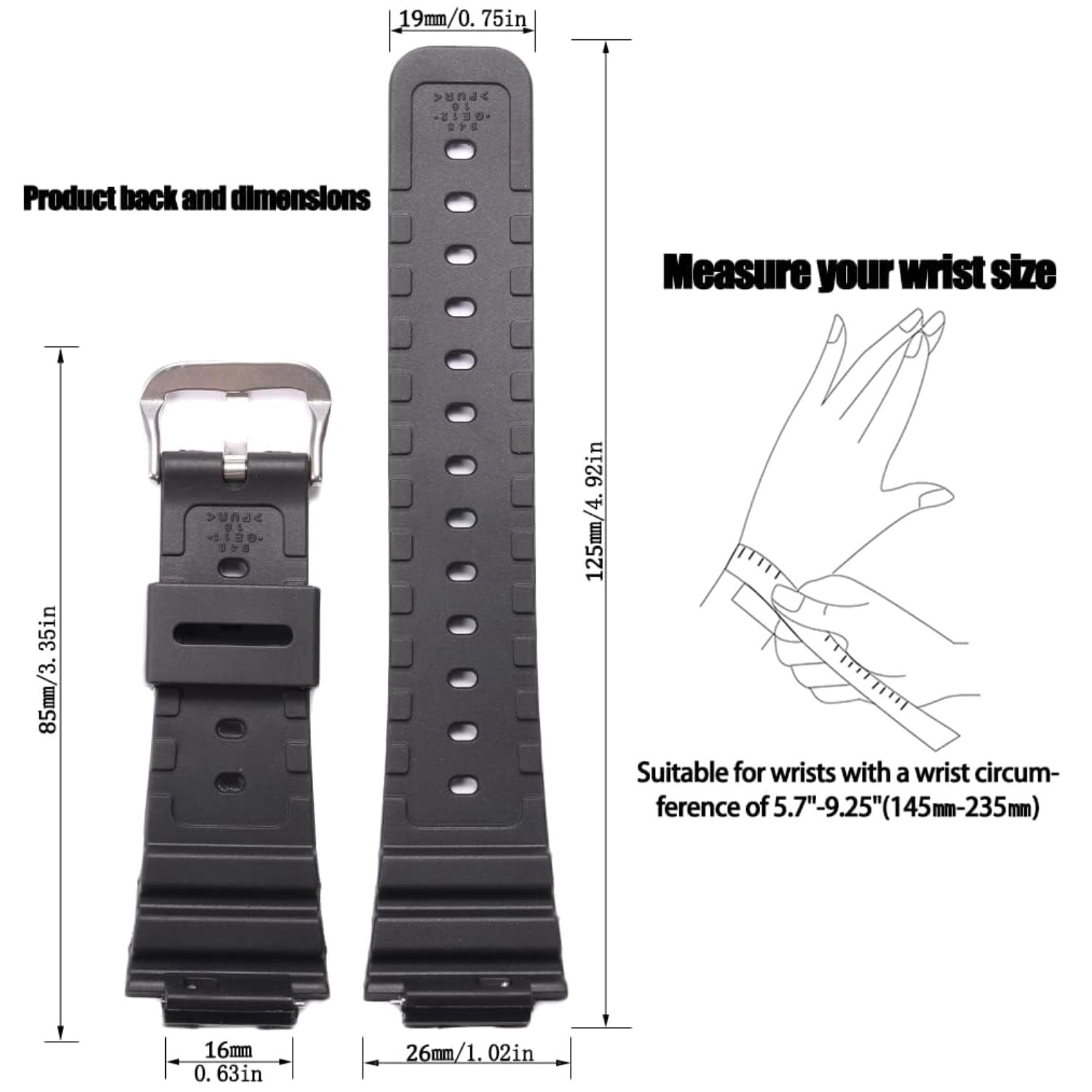 Resin Strap for G Shock GA2100/GA-2110 Watch Band