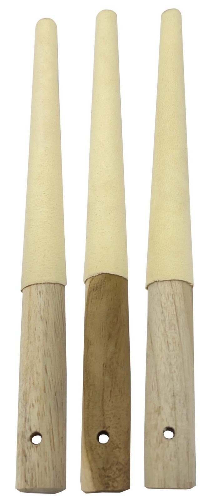 3 Pack of Chamois Half Round Buff Sticks Jewelry Making Abrasive Sanding