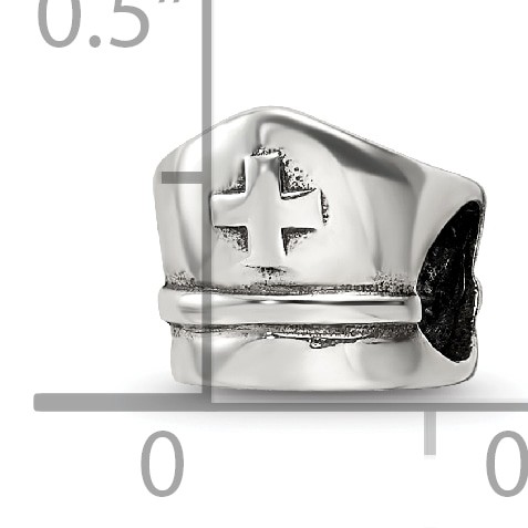 Silver Reflections Nurse Hat Bead QRS3520