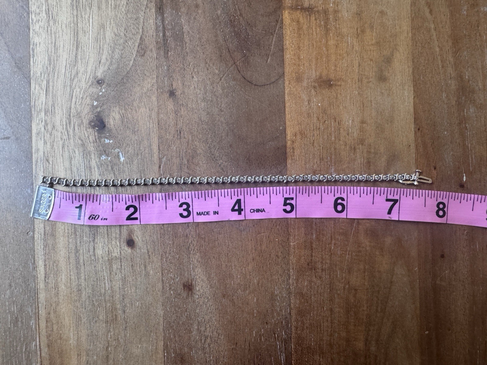 Natural Diamond Tennis Bracelet 10K