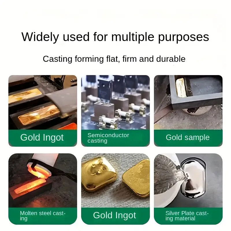 Graphite Ingot Casting Mold Combo Mould For Melting Refining Gold Silver Copper