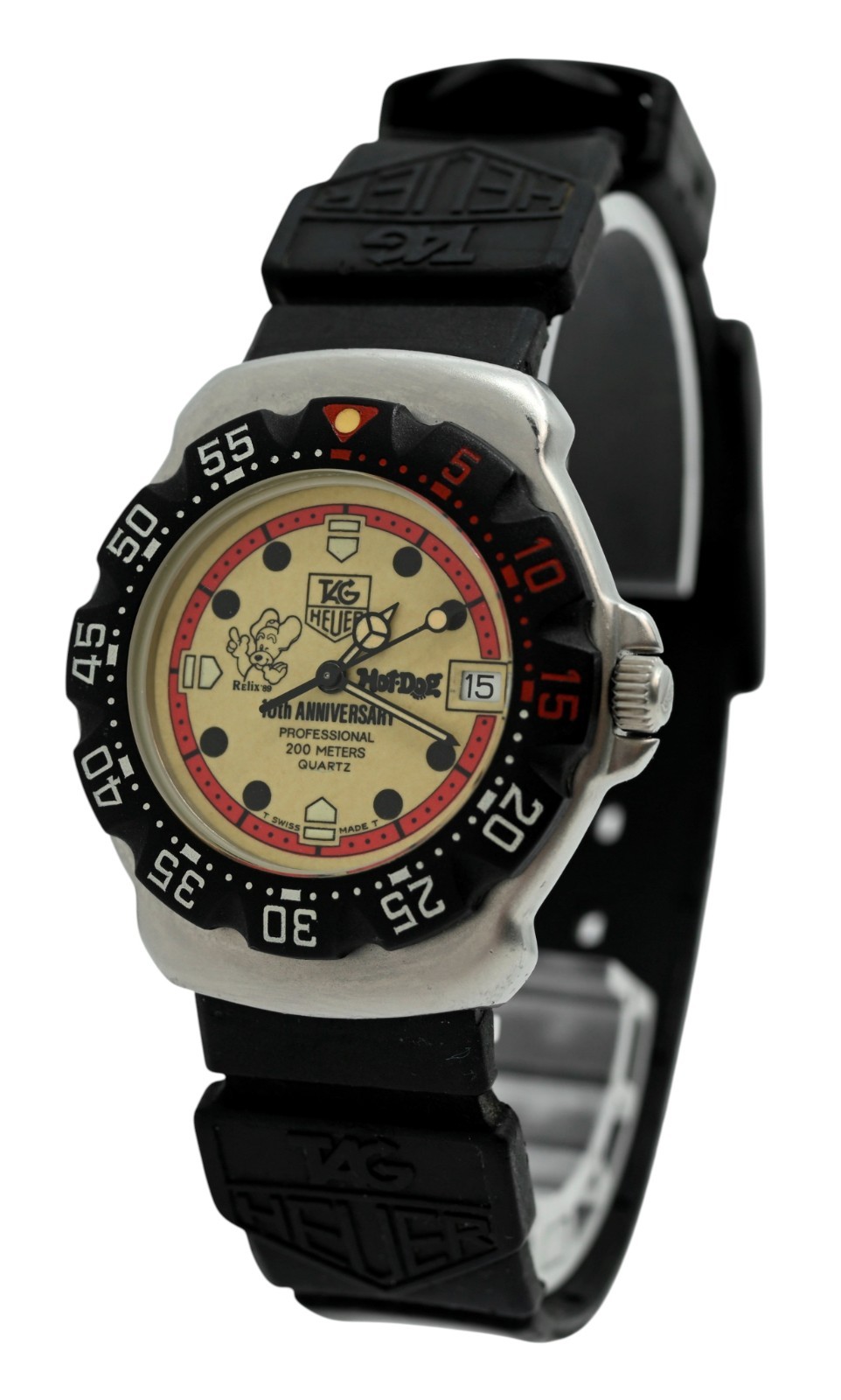 Tag Heuer 35mm Men’s Formula 1 Luminous “Hot Dog 10th Anniversary” Watch 371.513