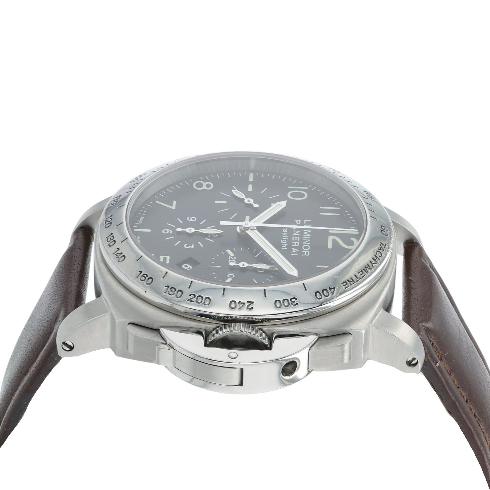 Panerai Luminor Chrono Daylight Black Dial Steel 44mm Automatic Men’s PAM00196