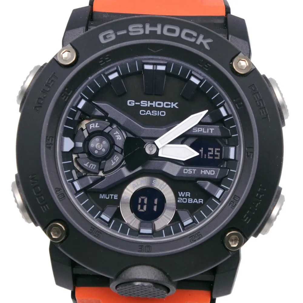【CASIO】Casio G-SHOCK Carbon Core Guard GA-2000-4JR Carbon x Resin Black x Or