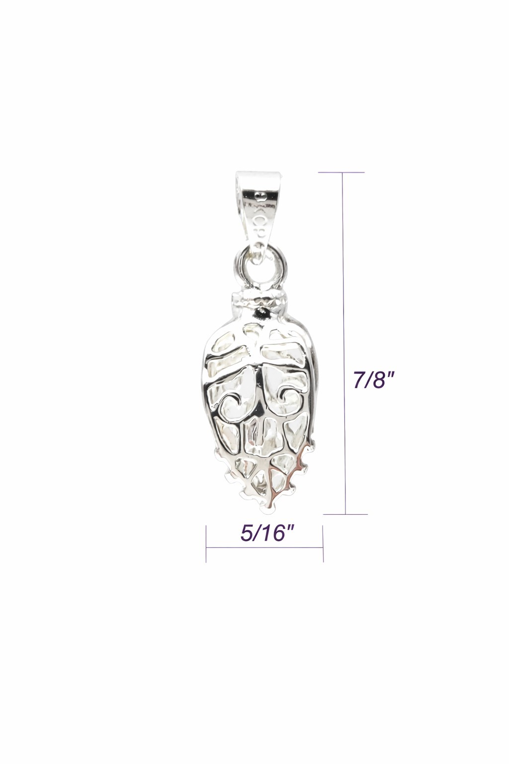 Bright Silver Large Filigree Pinch Bails (Pkg of 5-15) Ships from WI-USA (13-BS)