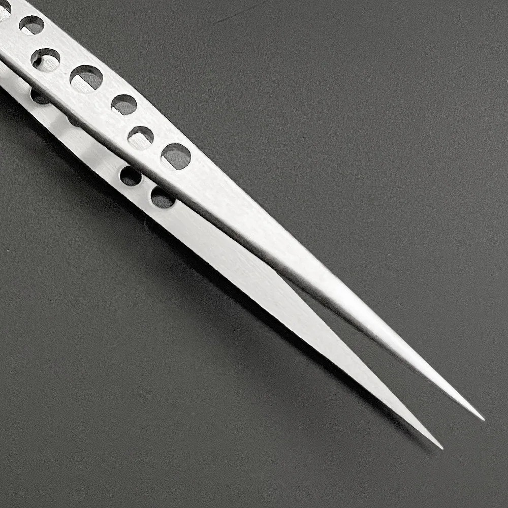 Industrial Tweezers Electronics Anti Static Curved Straight Tip Precision 2pcs