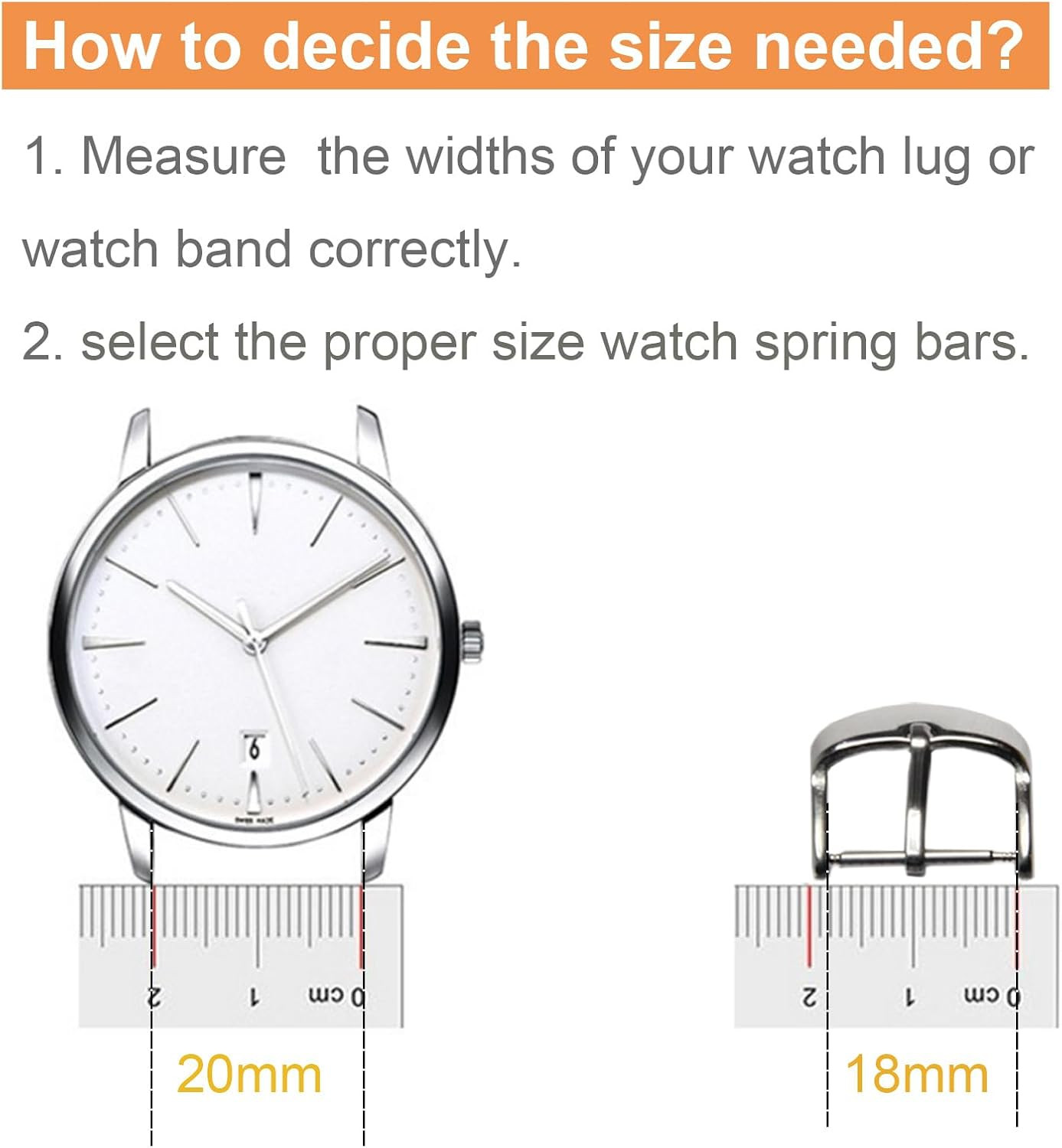 Watch Band Pins Spring Bars Tool Kit, 1.5Mm & 1.8Mm Thickness | Heavy Duty, Comp