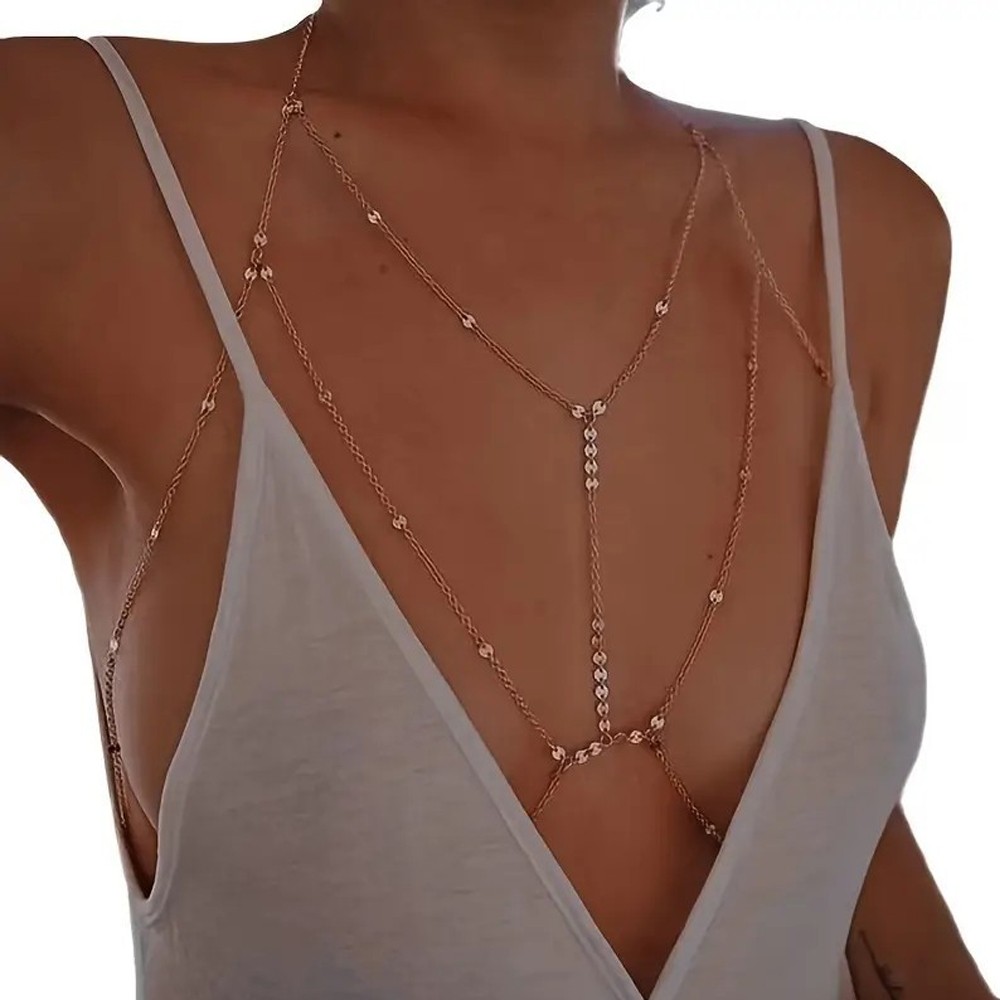 Sexy Body Chain for Women, Layered Bikini Waist Summer Beach Jewelry Gold/Sliver