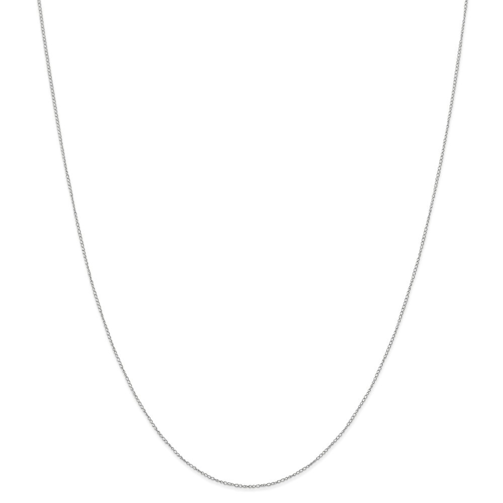 14k White Gold Carded Curb Link Chain Necklace 18 Inch