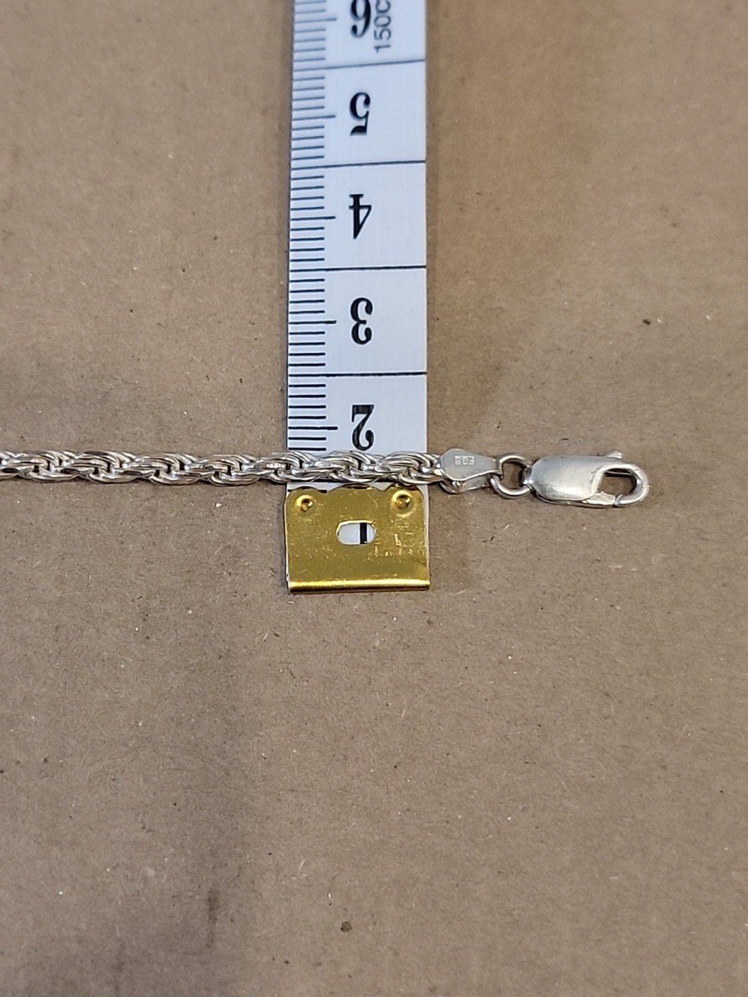 Solid 925 Sterling Silver Rope Chain 3mm 18″ ITALY 15.86 Grams Mint
